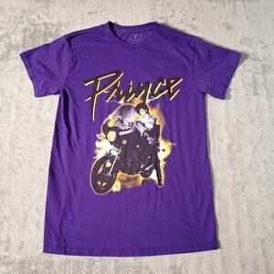 Prince Purple Rain T-Shirt Size Small Short Sleeve Purple Cotton Graphic Tee